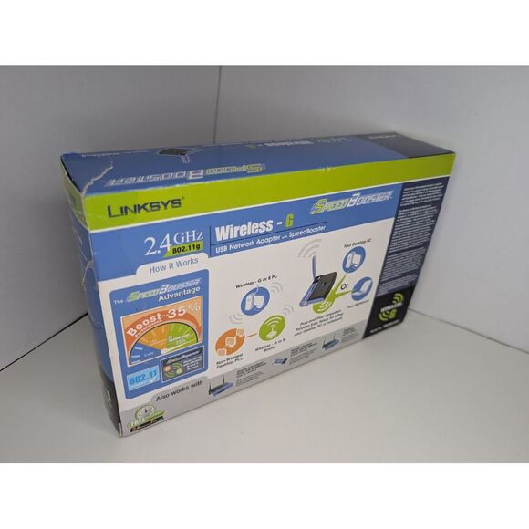 Linksys WUSB54GS-UK Wireless-G USB Network Adapter with SpeedBooster Open Box - Picture 7 of 7
